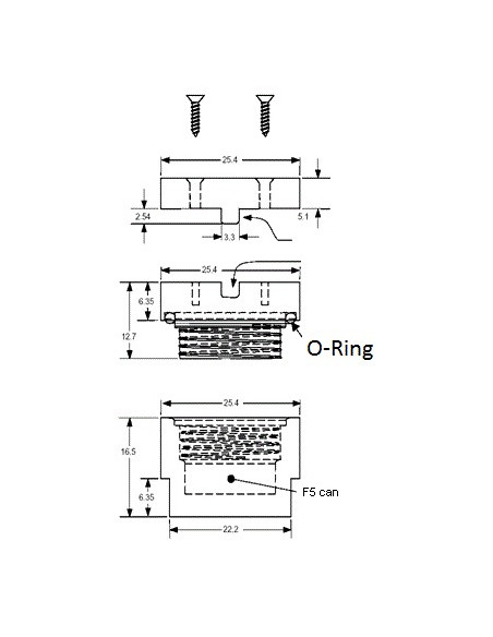 DS9107 Cápsula Impermeable para uso en agua de registradores iButton