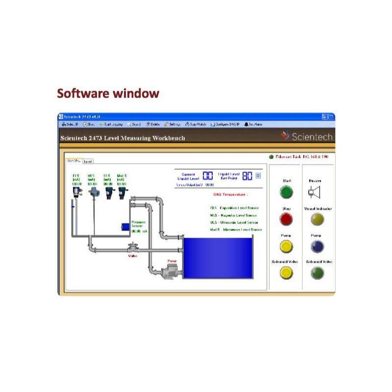 Scientech2473 Banco de Trabajo de Medición de Nivel