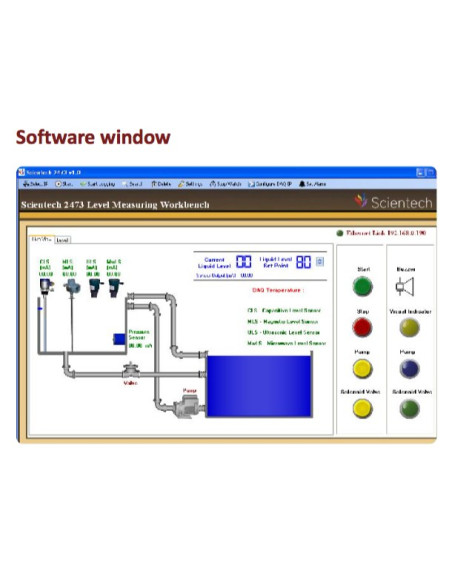 Scientech2473 Banco de Trabajo de Medición de Nivel