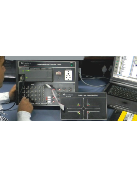 Scientech2423A Traffic Light Control by PLC