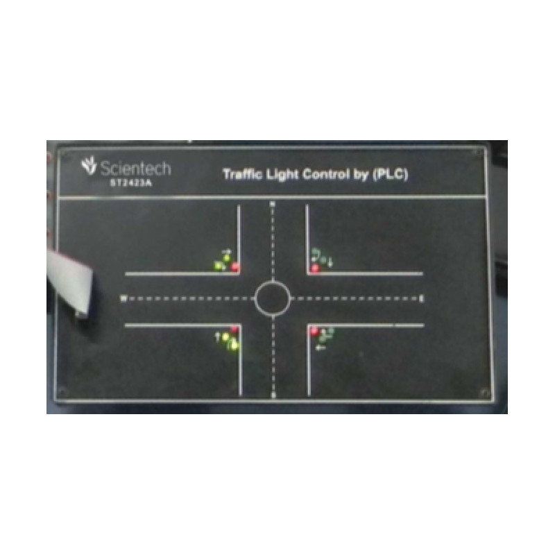 Scientech2423A Traffic Light Control by PLC