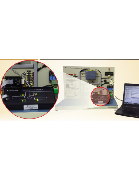 Scientech2423B Traffic Light Control By PLC