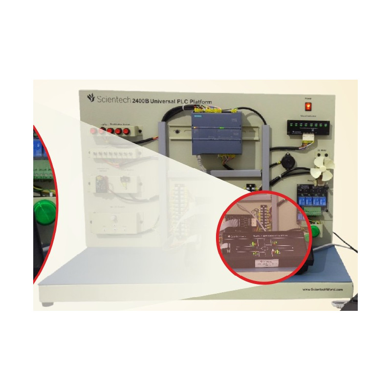 Scientech2423B Traffic Light Control By PLC