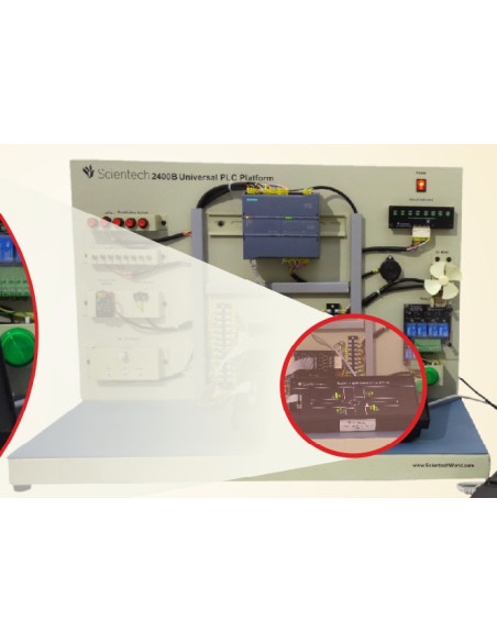 Scientech2423B Traffic Light Control By PLC