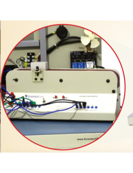 Scientech2425 Controle do transportador por PLC
