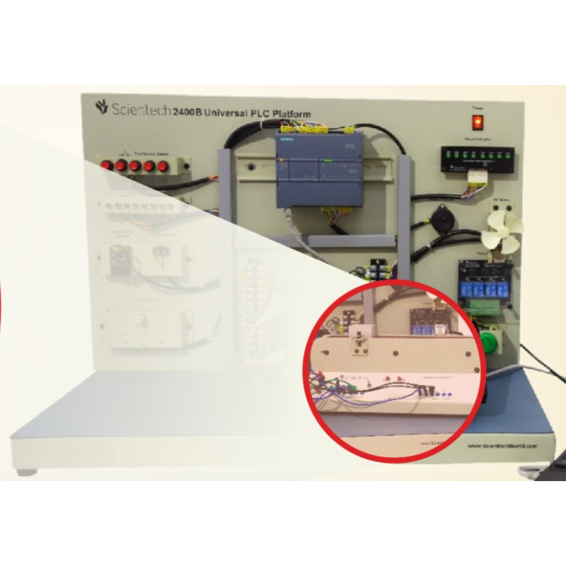Scientech2425 Controle do transportador por PLC