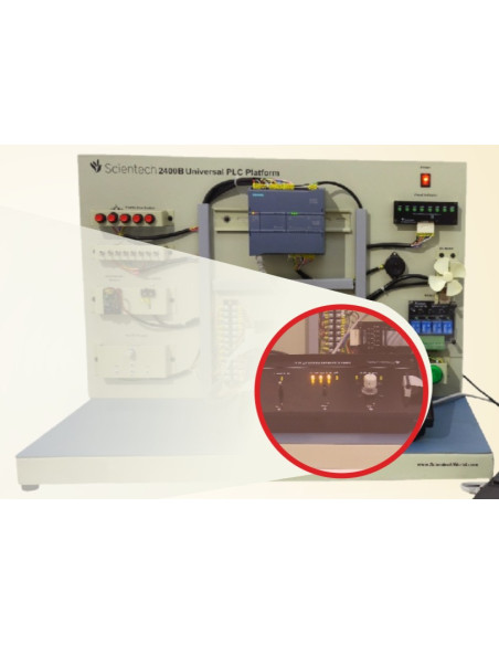 Scientech2427 Controle do motor e do comutador por PLC