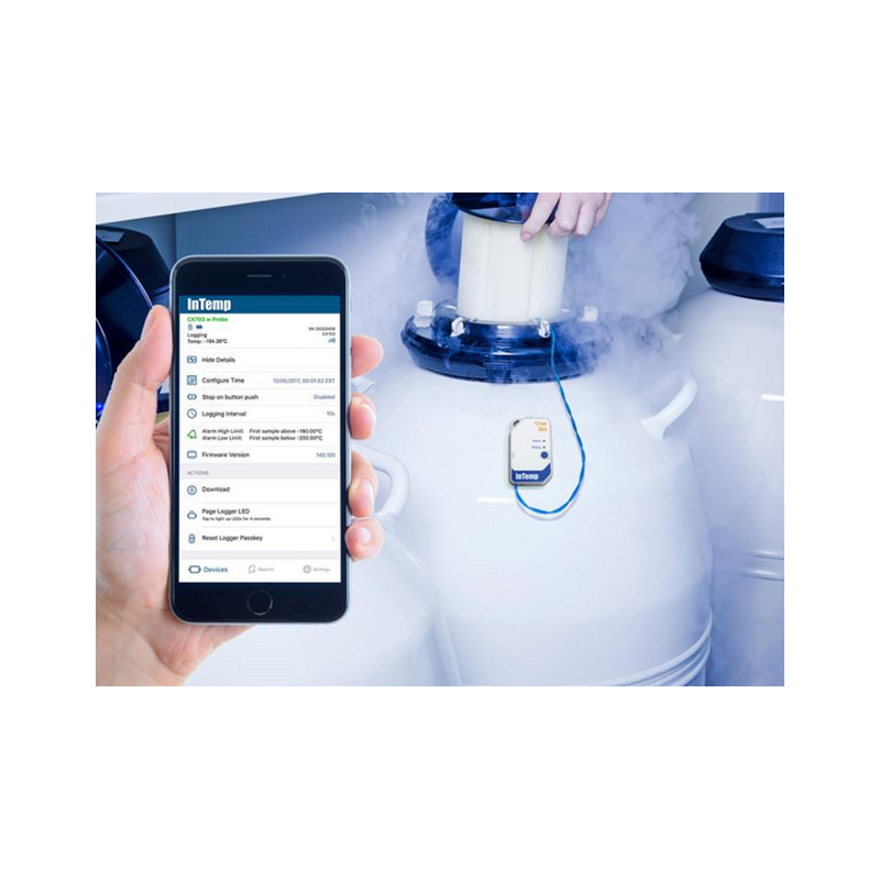 CX703 InTemp Cryogenic Logger (-200° to 50°C) Multiple Use Data Logger