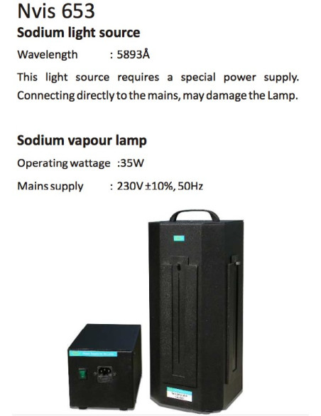 Nvis 653 Fonte de Luz de Sódio