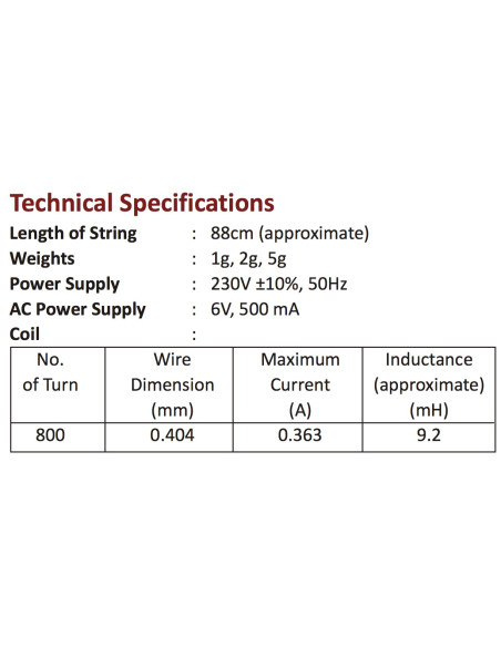 Nvis 6056 Laboratório para o Estudo do Efeito Vibratório Elétrico de Melde