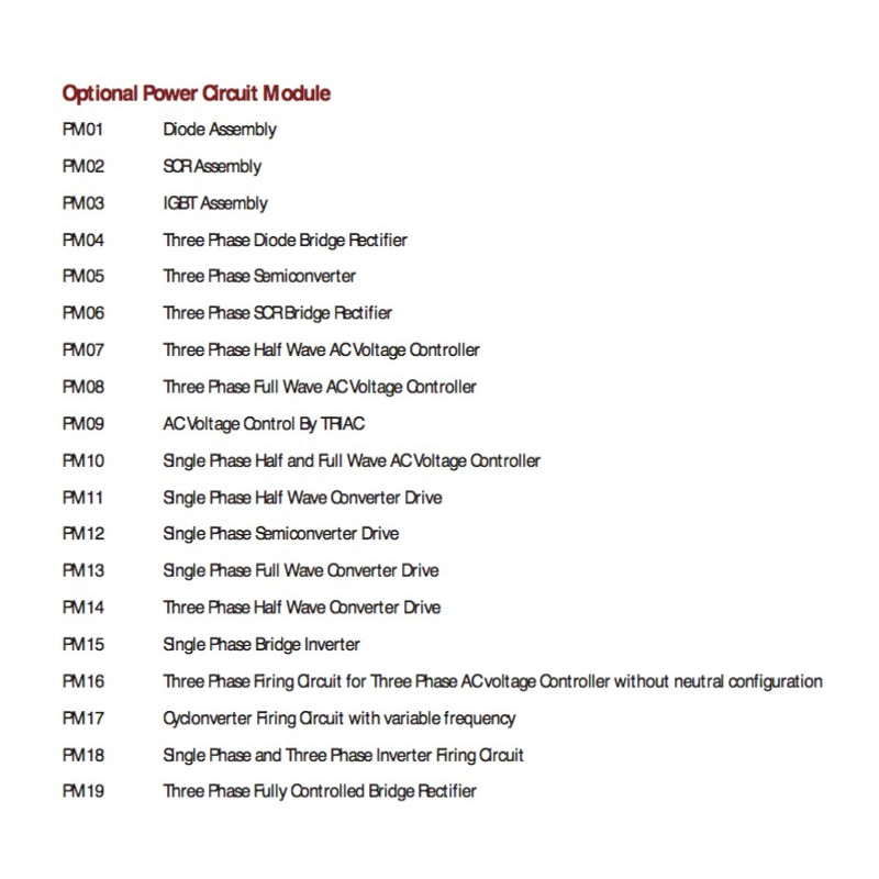 Optional Power Circuit Module