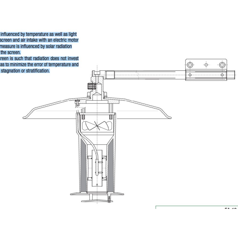 HD 9006 Sonda de Temperatura de Aire Aspirado con Pantalla de Protección