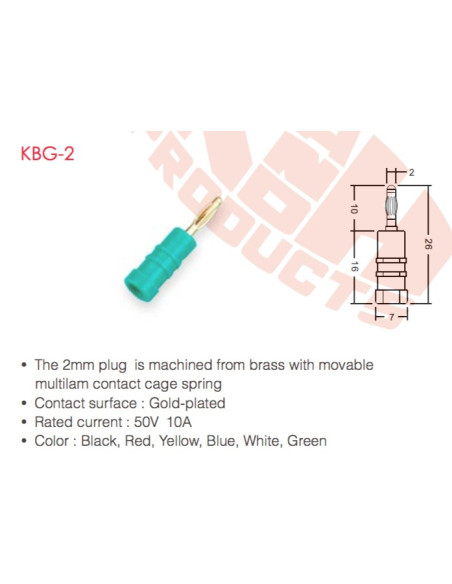 KBG-2 (Enchufe de 2 mm)