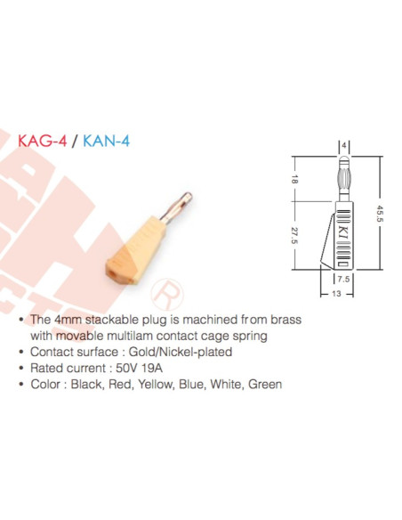 KAG-4/KAN-4  (4 mm Plug)