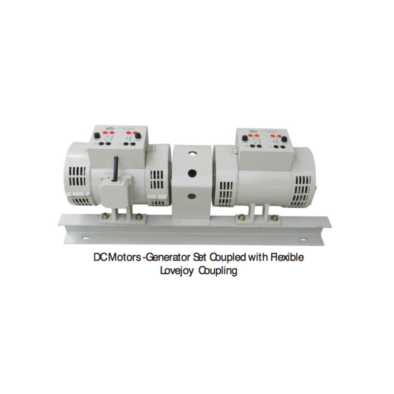 DC Motors -Generator Set Coupled with Flexible Lovejoy Coupling