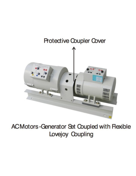 Motores de AC: conjunto de generador acoplado con acoplamiento flexible Lovejoy