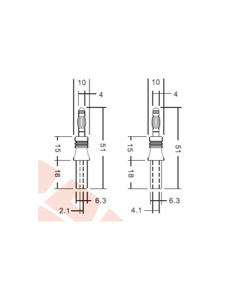 KDN-42 / KDN-44 (Adaptadores de Interligação entre 2 mm e 4 mm)