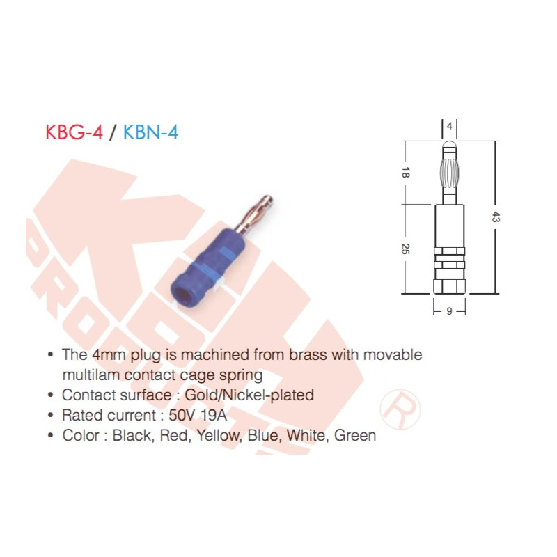 KBG-4 / KBN-4 (Tapón de 4 mm)