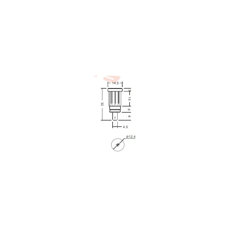 KFG-4 / KFN-4 (Plug de 4 mm Removível para Soldagem ou Terminação Rápida de 6,4 mm e Furo de Montagem de 12,4 mm)