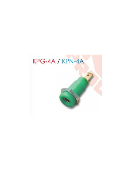 KPG-4A / KPN-4A (Plugue de 4 mm para Solda ou Terminação Rápida de 6,4 mm com Furo de Montagem de 8 x 7 mm)